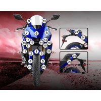 (imagen para) Kit Protección Antirroce "Eazi-Guard" - Yamaha YZF-R3/R25 2019-2024