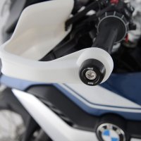 (imagen para) Topes Manillar, Negros - BMW F850GS 2022 en adelante, F900GSA 2024 en adelante (con guardamanos originales)