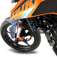 (image for) Aero Crash Protectors, Black - KTM 125/250/390 Duke 2024 onwards, Husqvarna Vitpilen 401 2024 onwards
