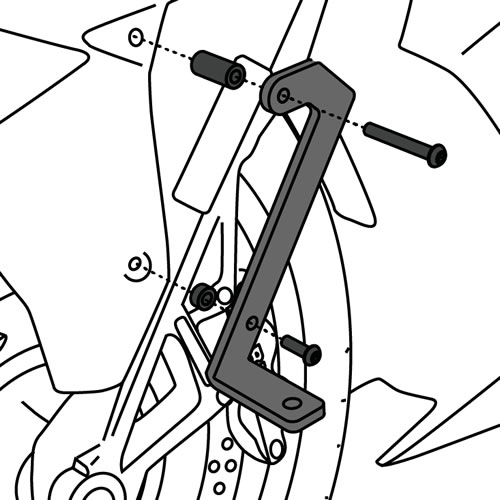 (image for) Light Brackets Mudguard - BMW K1600B/GT/GTL/Grand America 2011 onwards