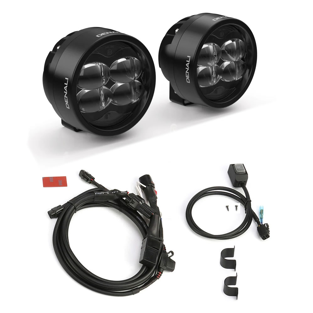 (imagen para) Kit Luces Auxiliares - DENALI Luces D3 "Fog" Anti-niebla + cableado "Premium"