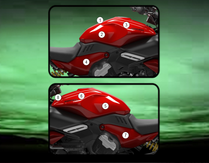 (imagen para) Kit Protección Antirroce Depósito "Eazi-Guard" - Ducati Diavel V4 2023 en adelante