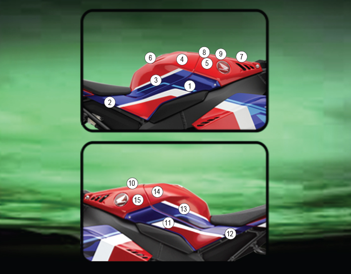 (imagen para) Kit Protección Antirroce Depósito "Eazi-Guard" - Honda CBR1000RR 2020+