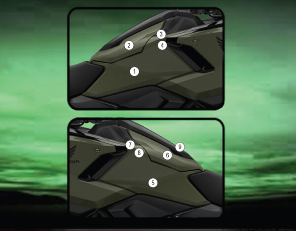 (imagen para) Kit Protección Antirroce Depósito "Eazi-Guard" - Honda NC750X 2025 en adelante