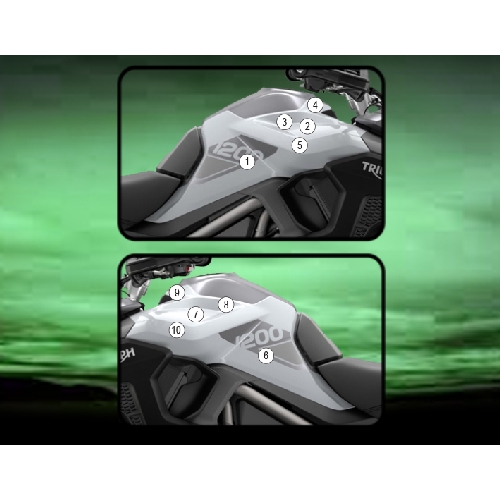 (imagen para) Kit Protección Antirroce Depósito "Eazi-Guard" - Triumph Tiger 1200 GT/GT Pro/Rally Pro 2022 en adelante