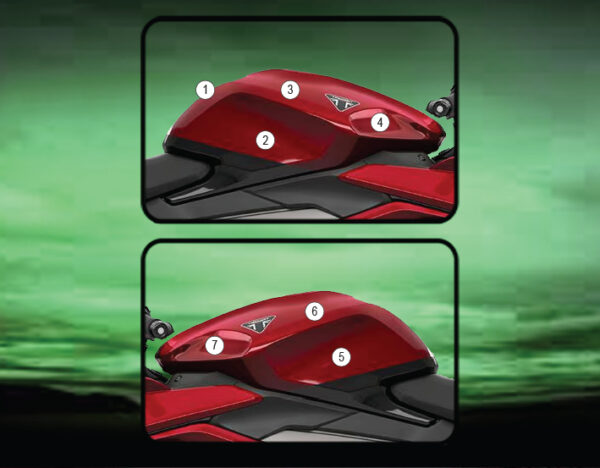 (imagen para) Kit Protección Antirroce Depósito "Eazi-Guard" - Triumph Daytona 660 2024 en adelante