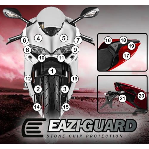 (imagen para) Kit Protección Antirroce "Eazi-Guard" - Ducati Panigale 1299 2015-2017