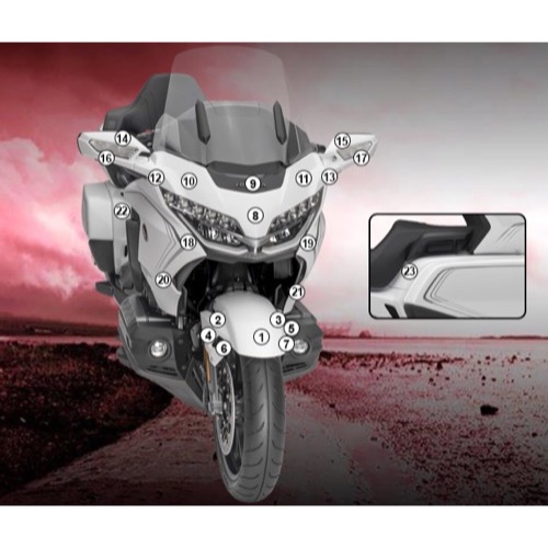 (imagen para) Kit Protección Antirroce "Eazi-Guard" - Honda Goldwing 2020 en adelante