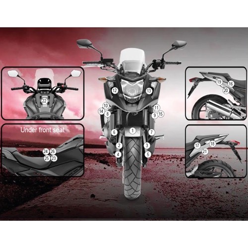 (imagen para) Kit Protección Antirroce "Eazi-Guard" - Honda NC750X 2016-2020