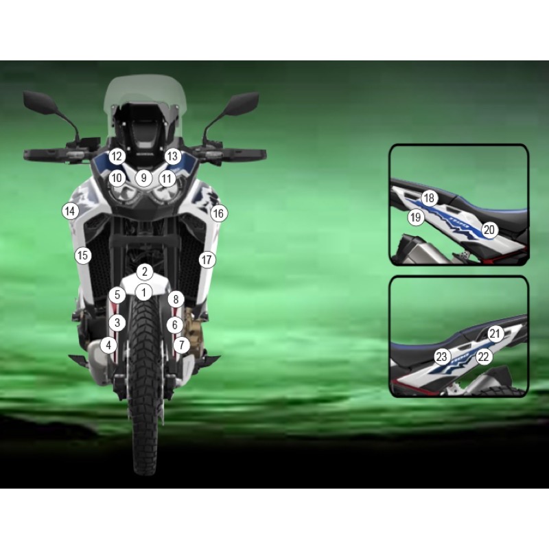 (imagen para) Kit Protección Antirroce "Eazi-Guard" - Honda CRF1100L Africa Twin 2024 en adelante