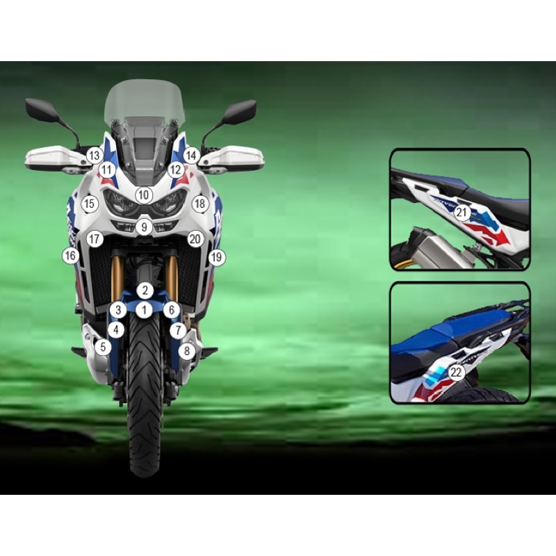 (imagen para) Kit Protección Antirroce "Eazi-Guard" - Honda Africa Twin Adventure Sports 2024 en adelante