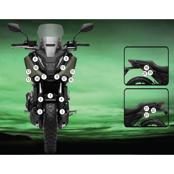 (imagen para) Kit Protección Antirroce "Eazi-Guard" - Honda NC750X 2025 en adelante