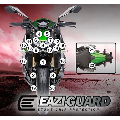 (imagen para) Kit Protección Antirroce "Eazi-Guard" - Kawasaki Z1000 2014-2017