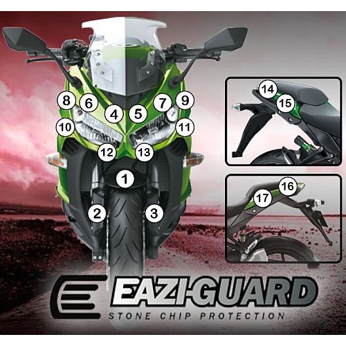(imagen para) Kit Protección Antirroce "Eazi-Guard" - Kawasaki Z1000SX 2014-2016