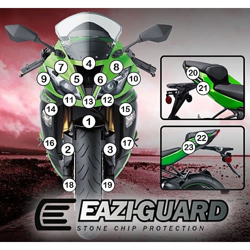 (imagen para) Kit Protección Antirroce "Eazi-Guard" - Kawasaki ZX-6R (636) 2013-2016