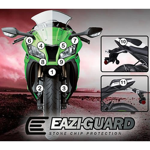 (image for) Eazi-Guard Stone Chip Protection Kit - Kawasaki ZX-10R  2011-2015