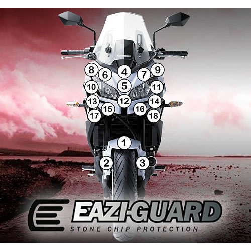 (imagen para) Kit Protección Antirroce "Eazi-Guard" - Kawasaki Versys 650 2015-2017