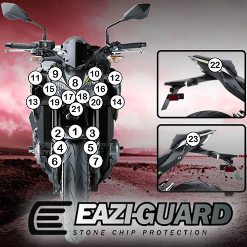 (image for) Eazi-Guard Stone Chip Protection Kit - Kawasaki Z900 2017-2019