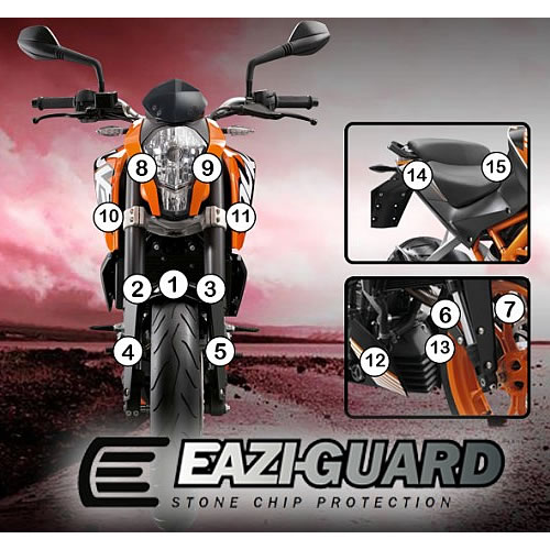 (image for) Eazi-Guard Stone Chip Protection Kit - KTM 125 Duke 2011-2016