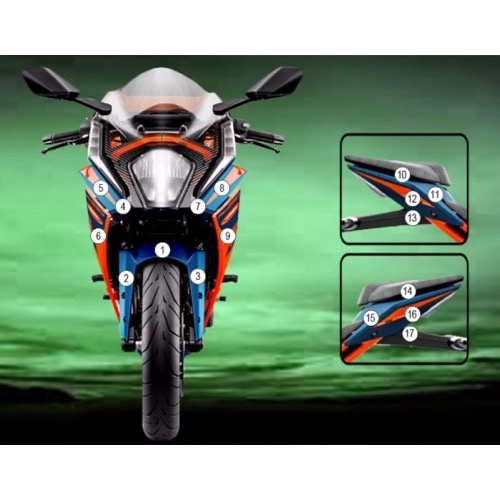 (image for) Eazi-Guard Stone Chip Protection Kit - KTM RC125, RC200, RC390 2022 onwards
