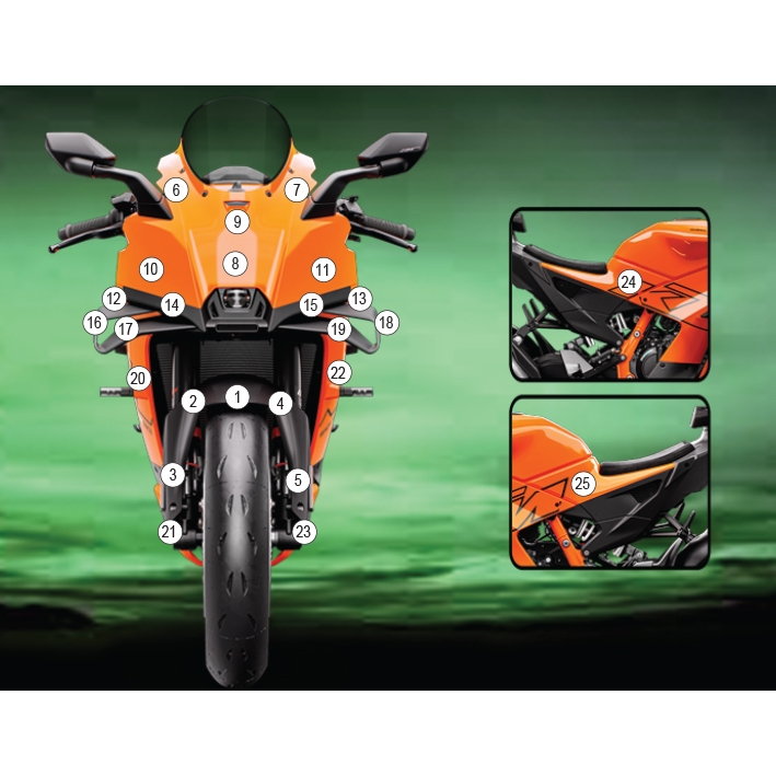 (image for) Eazi-Guard Stone Chip Protection Kit - KTM 990 RC R 2026+