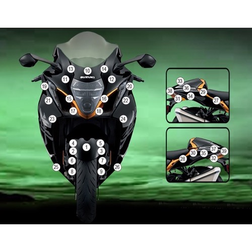 (imagen para) Kit Protección Antirroce "Eazi-Guard" - Suzuki GSX-1300R Hayabusa 2021 en adelante