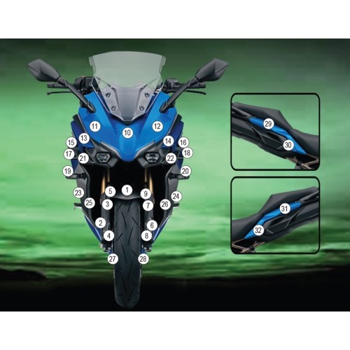 (imagen para) Kit Protección Antirroce "Eazi-Guard" - Suzuki GSX-S1000 GT 2022 en adelante