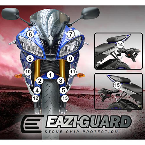 (imagen para) Kit Protección Antirroce "Eazi-Guard" - Yamaha YZF-R6 2008-2016