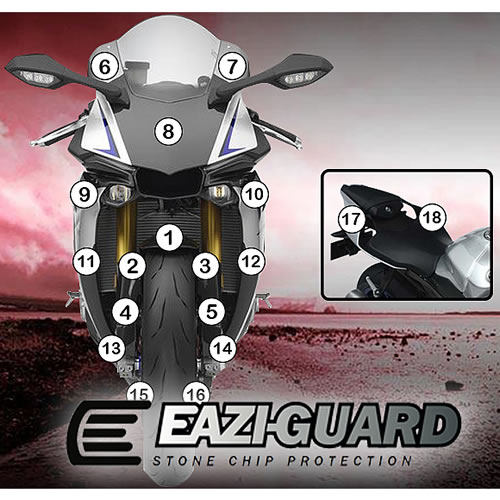 (imagen para) Kit Protección Antirroce "Eazi-Guard" - Yamaha YZF-R1M 2015-2019