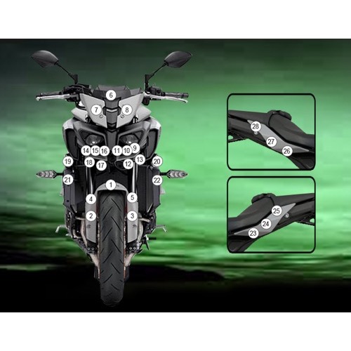 (imagen para) Kit Protección Antirroce "Eazi-Guard" - Yamaha MT-10/SP 2020-2021