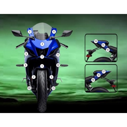 (imagen para) Kit Protección Antirroce "Eazi-Guard" - Yamaha R7 2021-2025
