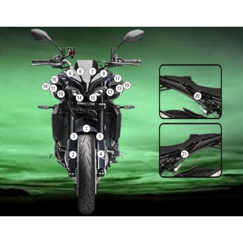 (imagen para) Kit Protección Antirroce "Eazi-Guard" - Yamaha MT-10 2022 en adelante