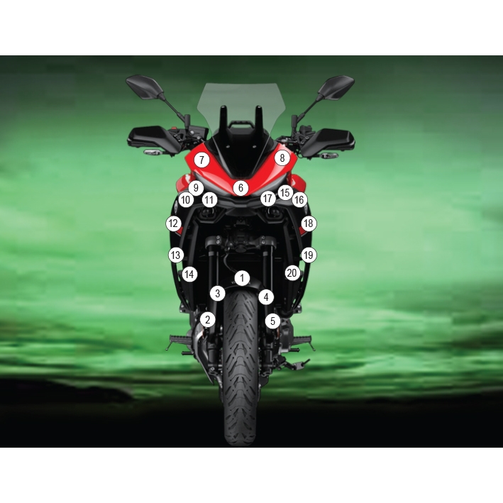 (imagen para) Kit Protección Antirroce "Eazi-Guard" - Yamaha Tracer 7 (GT) 2025+