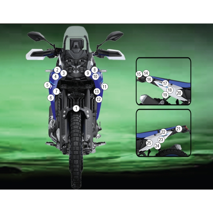 (image for) Eazi-Guard Stone Chip Protection Kit - Yamaha Tenere 700 2025+