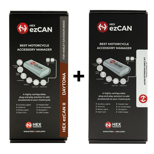 (imagen para) Hex ezCAN - Harley-Davidson "Daytona" (Softail, Sportster, Dyna, Trike, Touring) + Kit Extensión