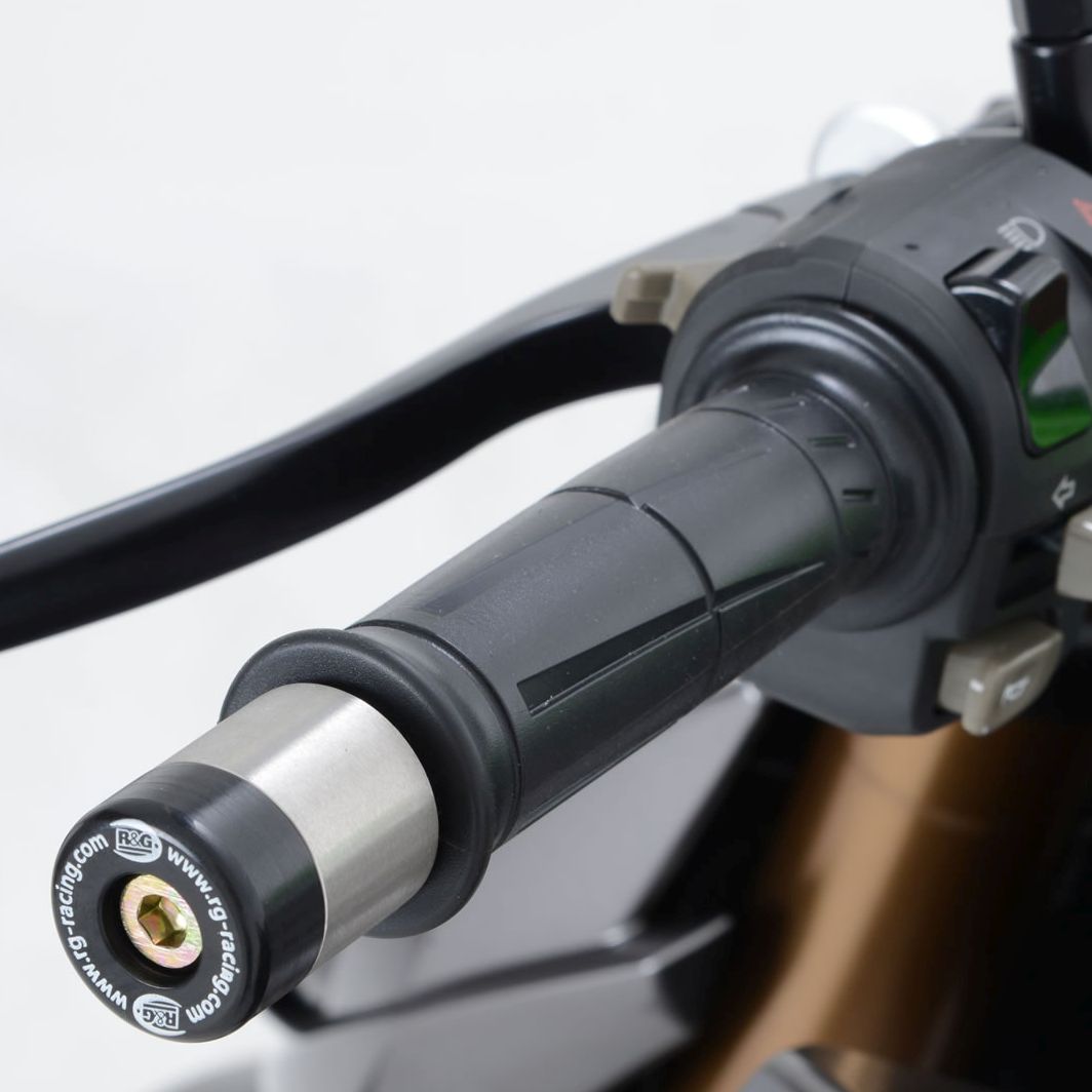 (image for) Bar-End Sliders, Black - Kawasaki KLR 650/ZZR1400/ZX-7R/GTR1400/Z1000(SX)/Versys 1000/ER6/Ninja 1100SX, Ducati Monster S4, WK/CF Moto 650i, Royal Enfield Himalayan/Scram 411