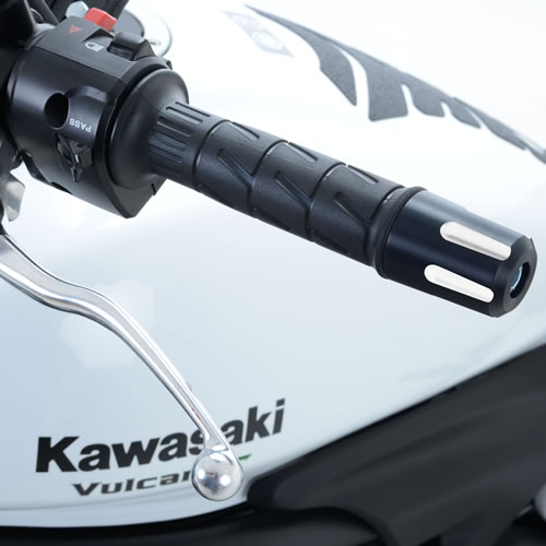 (image for) Bar-End Sliders, Anodised Black - Kawasaki Vulcan S 2015 onwards