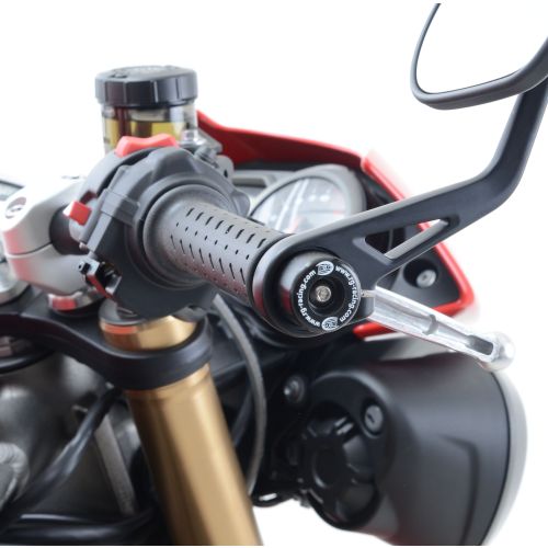 (image for) Bar-End Sliders, Black - Triumph Speed Triple R/S/RS/1200 RS/RX, Thruxton 1200(R), Street Triple 765 RS/RX, Bonneville Bobber, Trident 800