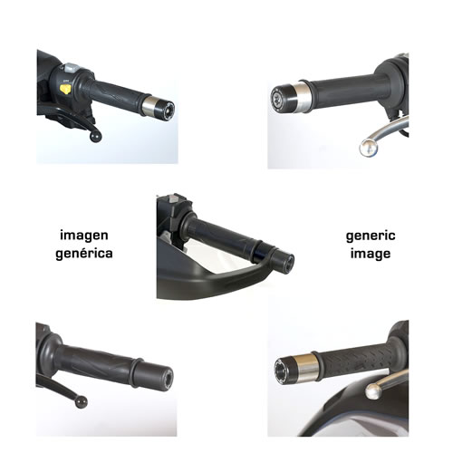 (image for) Bar-End Sliders APEX style, Black - QJ Motor SRK 800RR 2025+