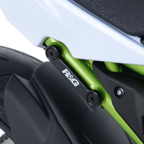 (image for) Rear Footrest Blanking Plates (2) - Kawasaki Z650 2017 onwards, Z650RS 2022 onwards, Ninja 650 2017 onwards