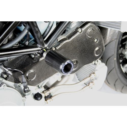 (imagen para) Topes Anticaídas, Negro - Ducati Monster 2001-2006, Multistrada 1100 2007-2010, Monster S4RS/S2R 800 (todos los años), Sport Classic 1000S 2007-2014