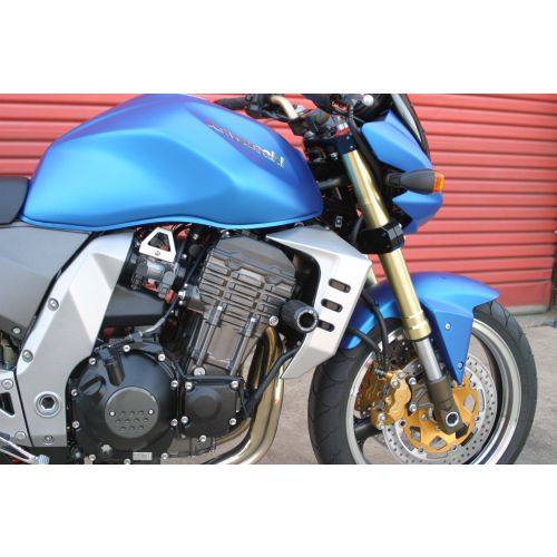(imagen para) Topes Anticaídas Aero, Negro - Kawasaki Z750 2007-2010, Z750R 2011-2013, Z1000 2007-2009