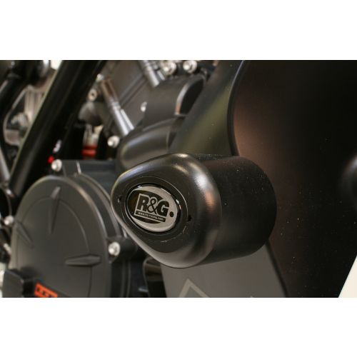(imagen para) Topes Anticaídas Aero, Negro - KTM RC8 2008- (no la RC8R)