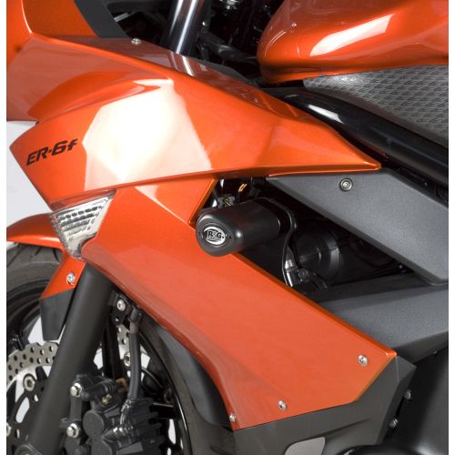 (imagen para) Topes Anticaídas Aero, sin cortar, Negro - Kawasaki ER6-f 2009-2011