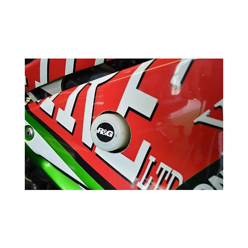 (image for) Crash Protectors, White, Race - Triumph 675 Daytona 2013-2016