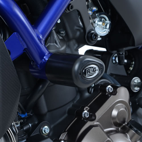 (imagen para) Topes Anticaídas Aero (negro) - Yamaha MT-07 2014+, XSR700 2016+, Tracer 700 2016-2020, Fantic Caballero 700 2023+