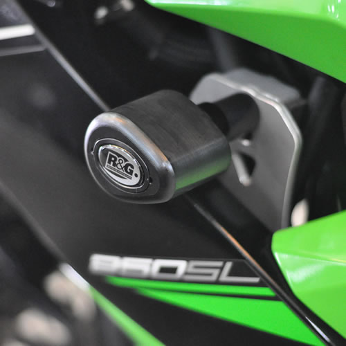 (imagen para) Topes Anticaídas Aero (sin cortar), Negro - Kawasaki 250SL/Z250SL