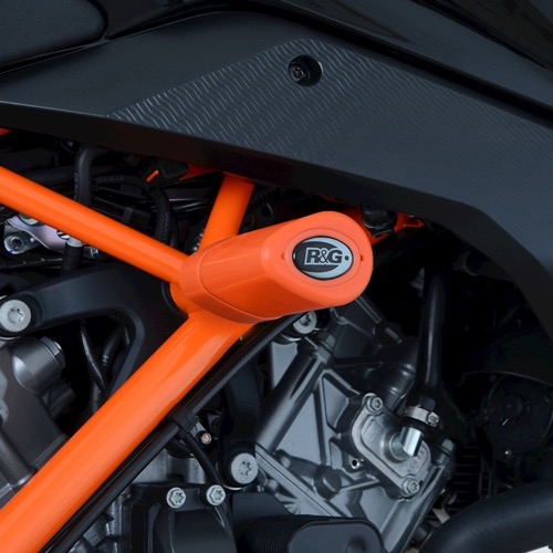 (imagen para) Topes Anticaídas Aero Naranja sin cortar - KTM RC125/200/390 2014-2021