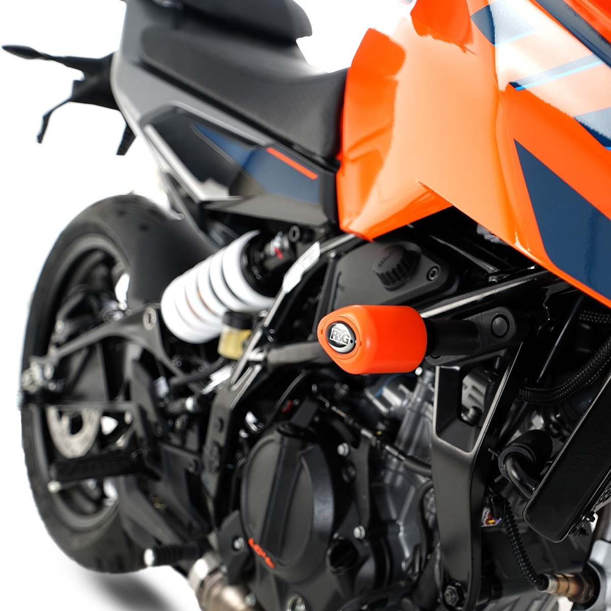 (image for) Aero Crash Protectors, Orange - KTM 125/250/390 Duke 2024 onwards