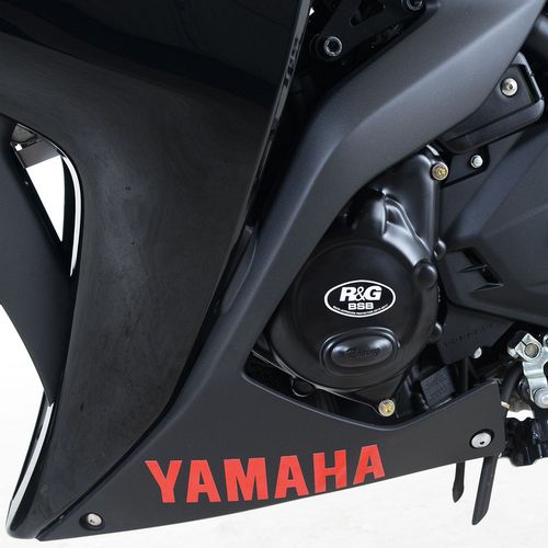 (imagen para) Tapas Protectores del Motor "Race" (2) - Yamaha YZF-R25 2014+, YZF-R3 2015-2024, MT-03 2016+, MT-25 2015+